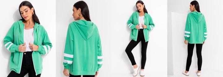 Jaqueta Verde em Molecotton