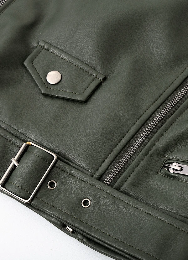 Quintess - Jaqueta Verde em Pu 10