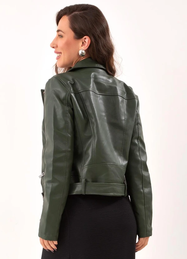 Quintess - Jaqueta Verde em Pu 2