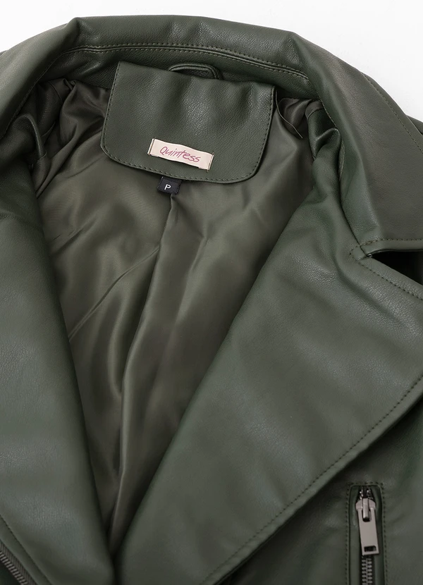 Quintess - Jaqueta Verde em Pu 8