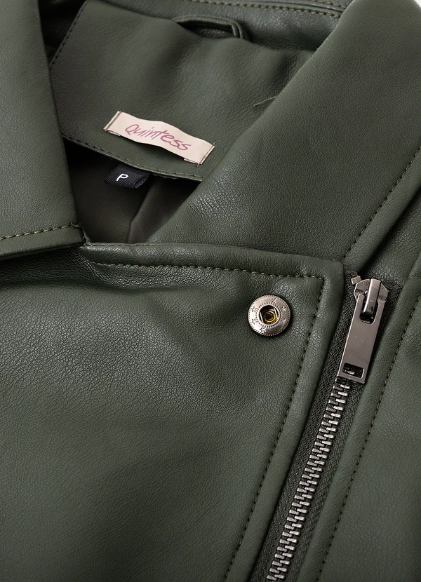 Quintess - Jaqueta Verde em Pu