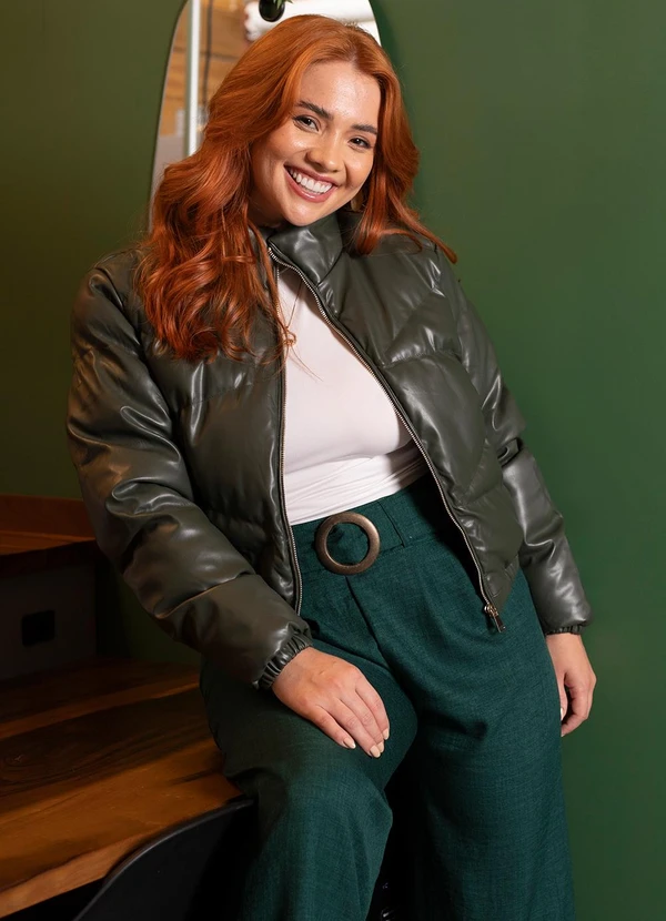 Jaqueta Sarja Casaco Verde Musgo Jaqueta Feminina Estilo Militar