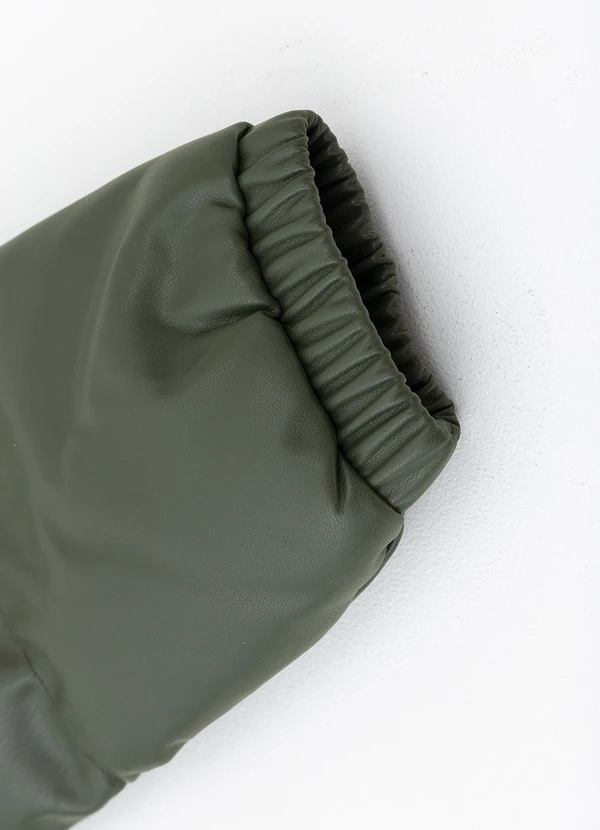 Quintess - Jaqueta Verde Militar em Pu 10