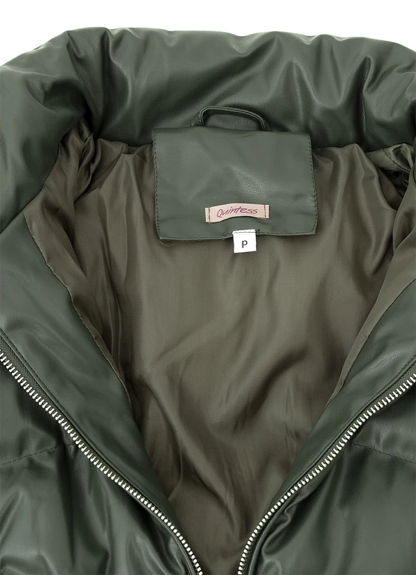 Quintess - Jaqueta Verde Militar em Pu 6