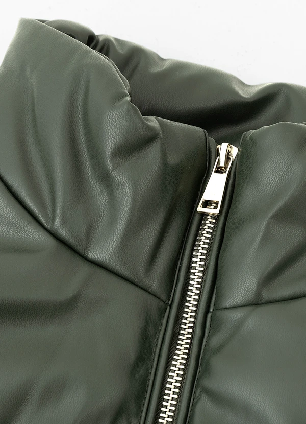 Quintess - Jaqueta Verde Militar em Pu 7