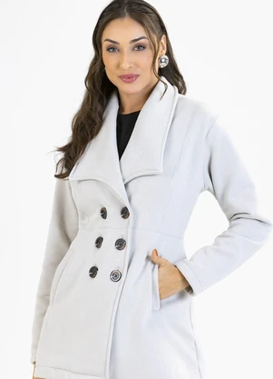 Soft Bonni - Parka Adulto em Moletom Branco - SOFT BONNI