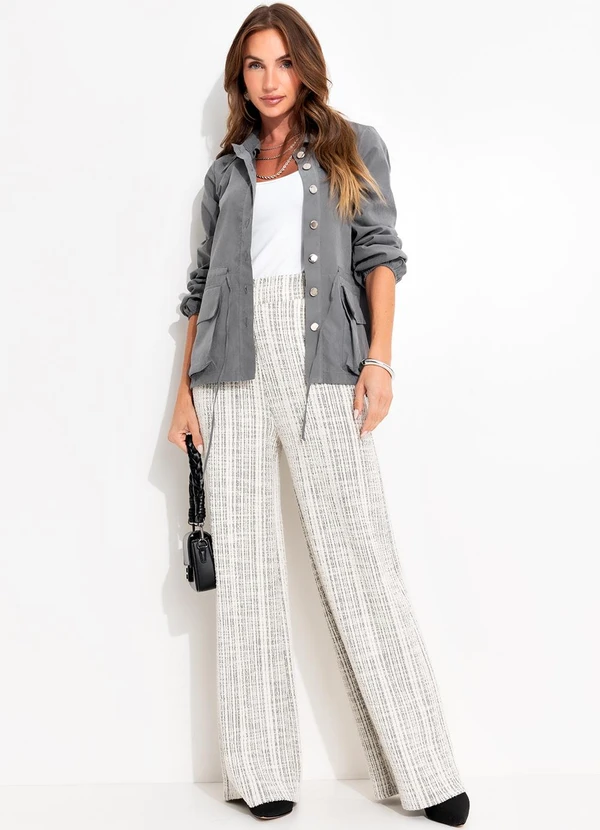 Quintess - Parka Cinza em Microfibra 5