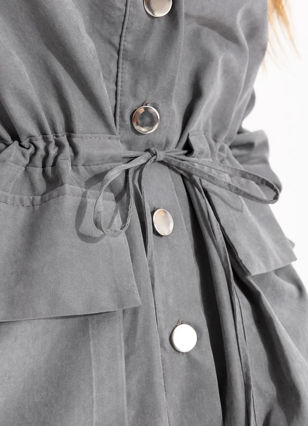 Quintess - Parka Cinza em Microfibra 8