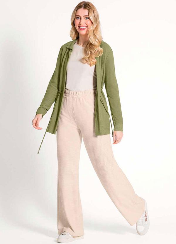 Habana - Parka Feminina Adulta Casual e Moderna Verde 2