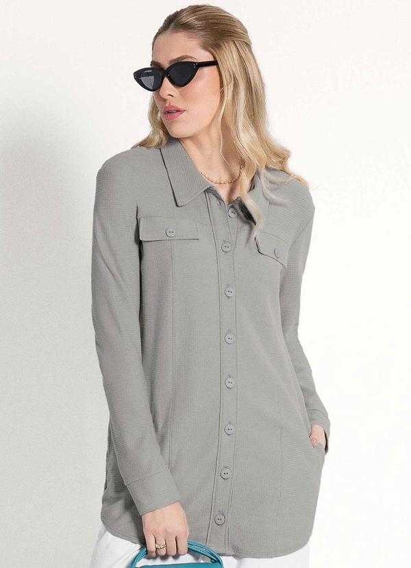 Habana - Parka Feminina Adulta Moderna Cinza