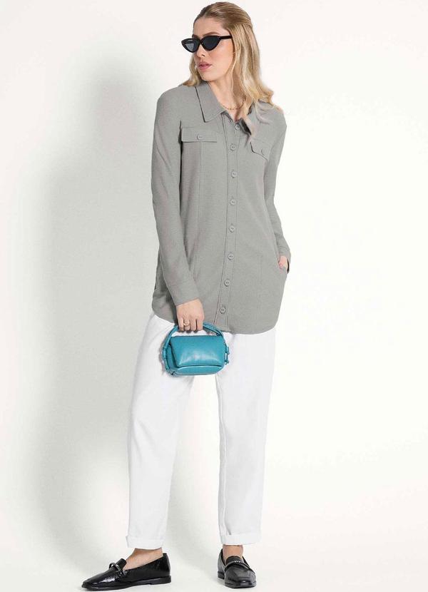 Habana - Parka Feminina Adulta Moderna Cinza 2