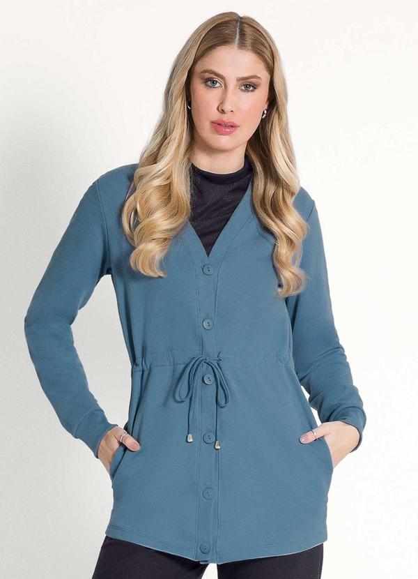 Habana - Parka Feminina Adulto Moderna Azul