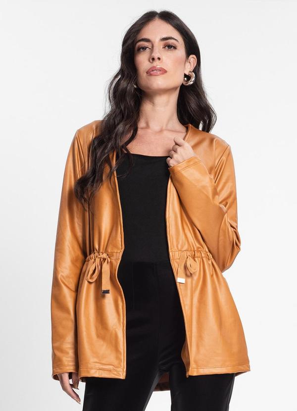 Rovitex - Parka Feminina em Cirrê Marrom