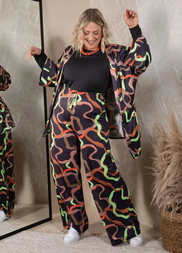 Quintess - Kimono Abstrato com Cordel 7