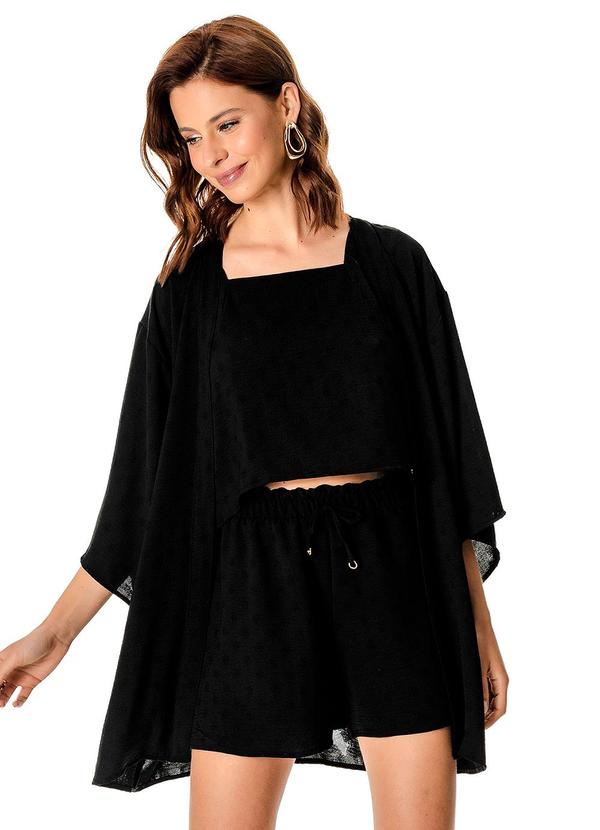 Rovitex - Kimono Air Flow Poá Preto