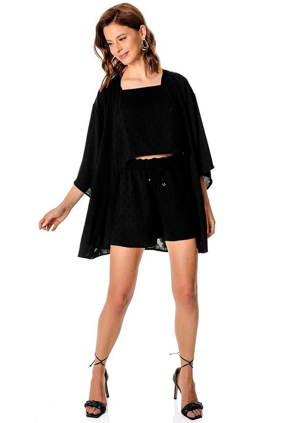 Rovitex - Kimono Air Flow Poá Preto 3