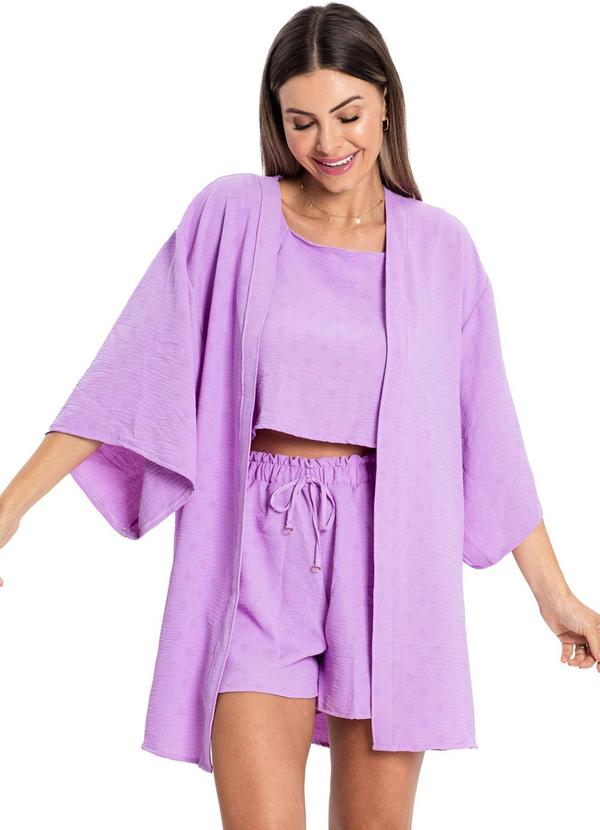 Rovitex - Kimono Air Flow Poá Roxo