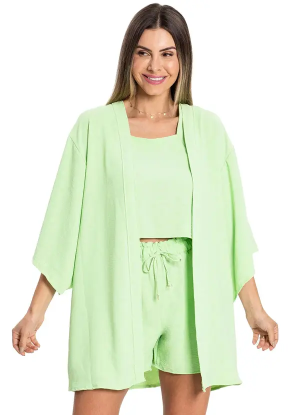 Rovitex - Kimono Air Flow Poá Verde