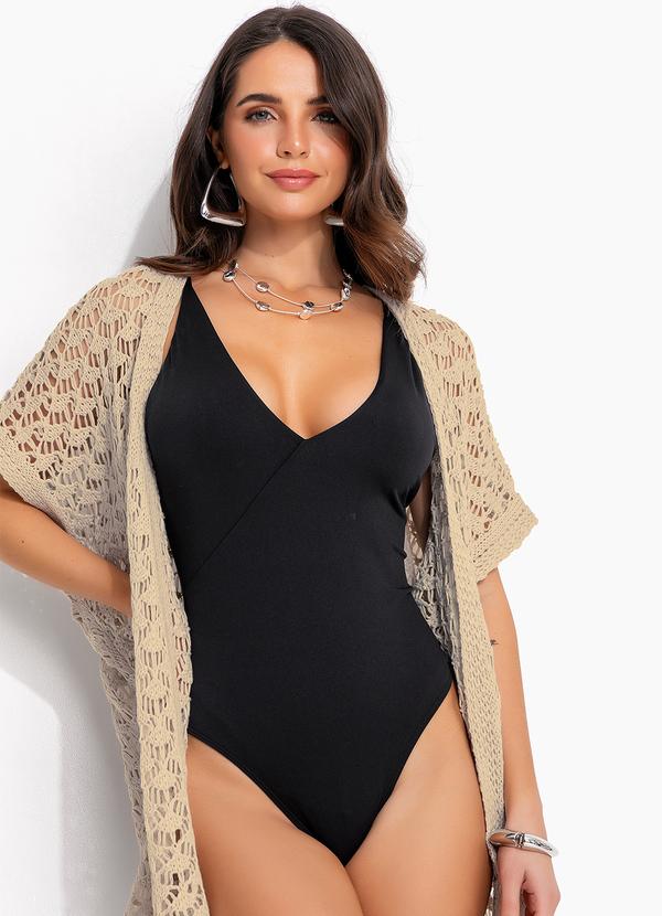 Quintess - Kimono Bege Claro em Tricô 7