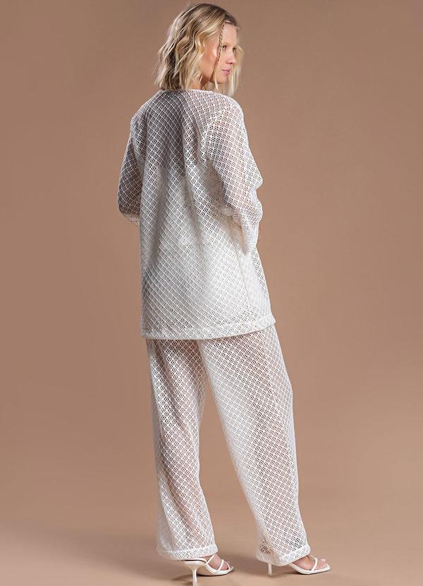 Choyee - Kimono em Crochet Bege 5