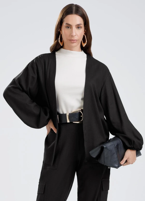 Gris - Kimono em Linho Bege