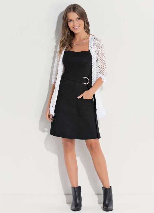 Quintess - Kimono em Renda Branco Quintess com Franjas 4