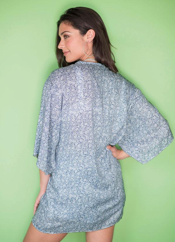bonprix - Kimono Estampado Azul 2