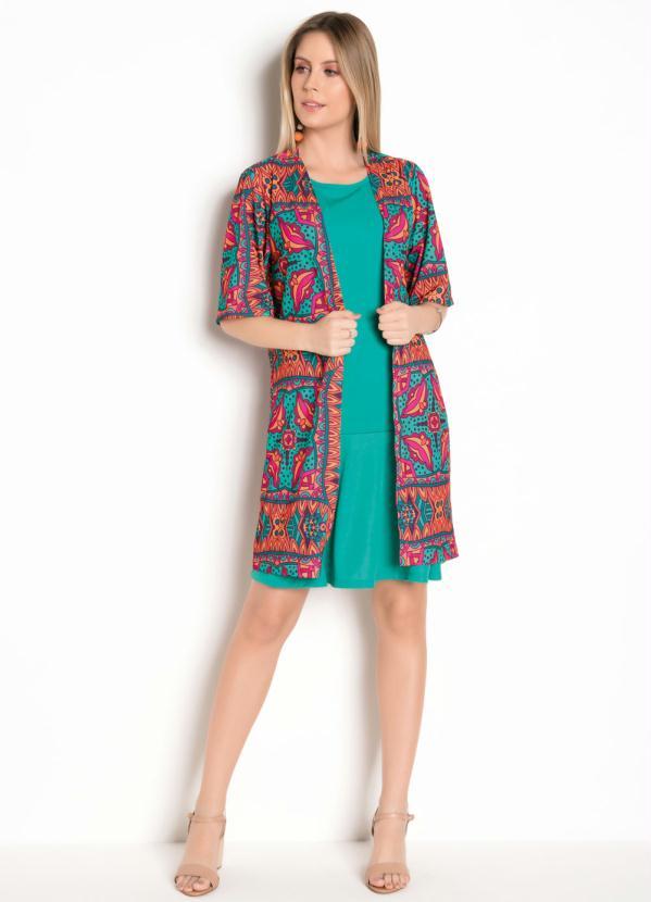 Moda Pop - Kimono Étnico com Mangas Amplas 3