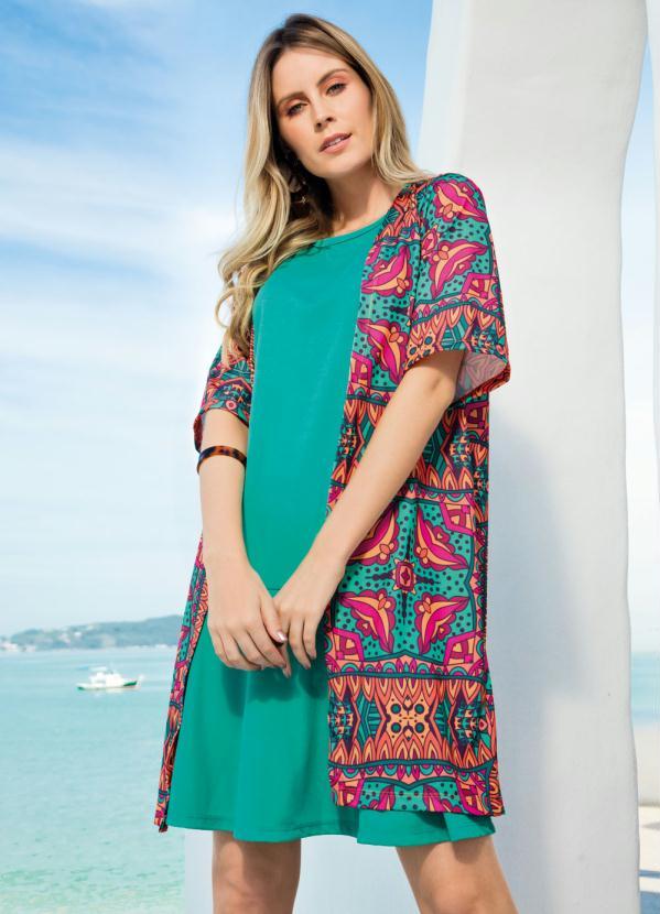 Moda Pop - Kimono Étnico com Mangas Amplas 6