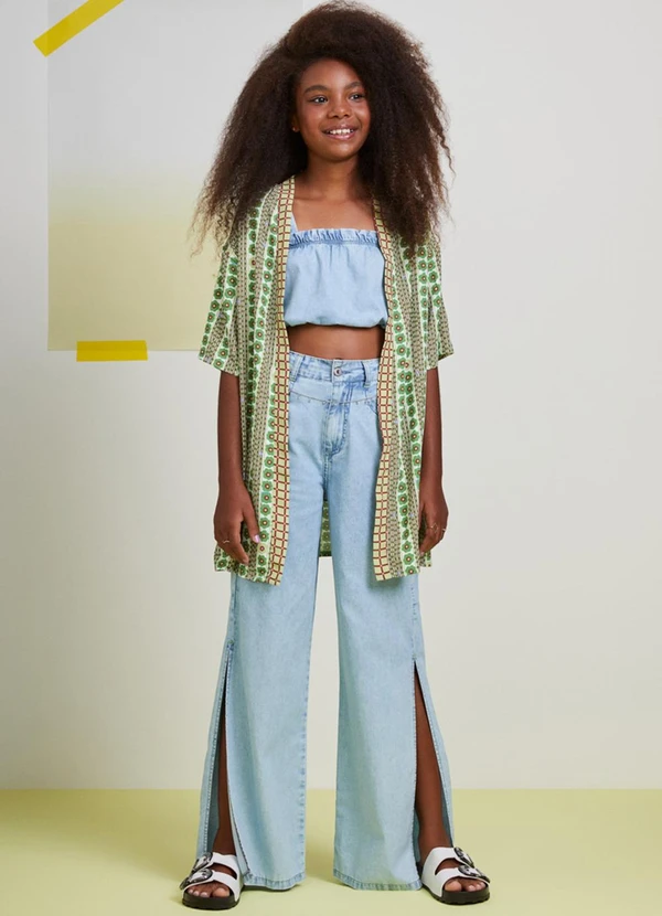 I Am - Kimono Étnico Verde 2