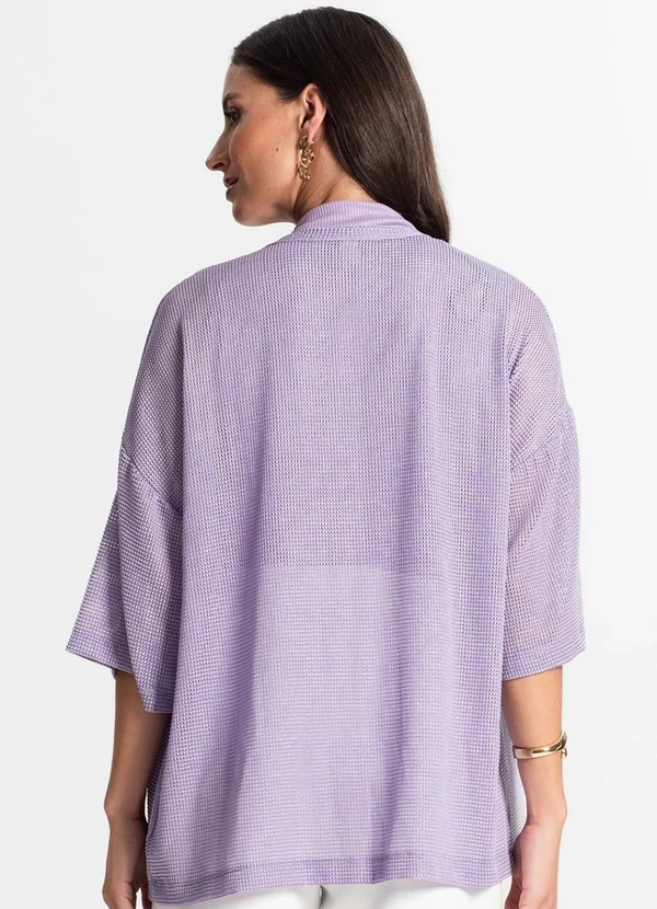 Rovitex - Kimono Feminino com Brilho Roxo 2