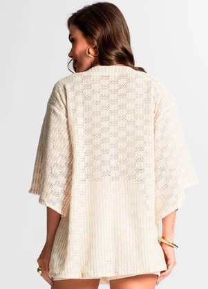 Endless - Kimono Feminino em Tricot Bege - ENDLESS