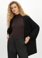Essendi - Kimono Feminino em Tricot Bordo - variação: Preto