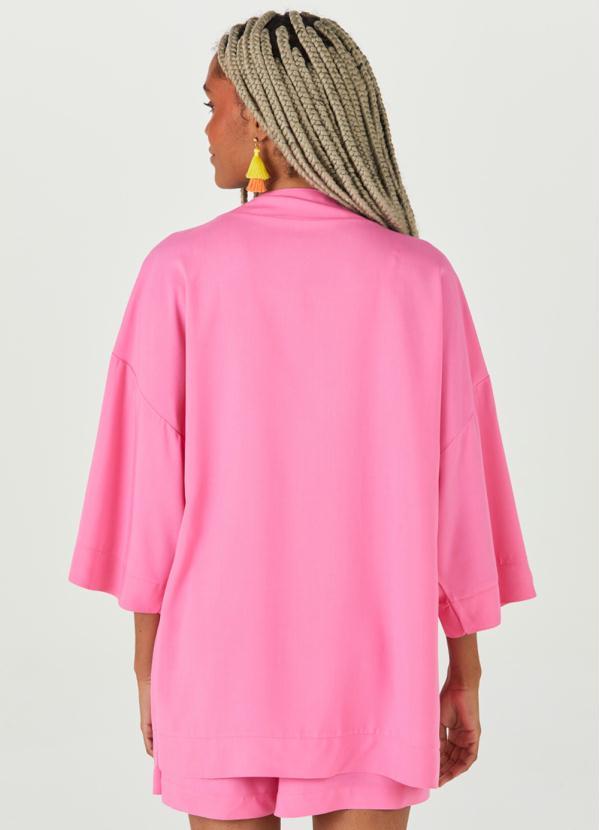 Malwee - Kimono Feminino em Viscose Rosa 2