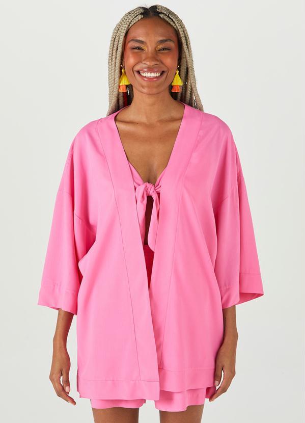 Malwee - Kimono Feminino em Viscose Rosa 4