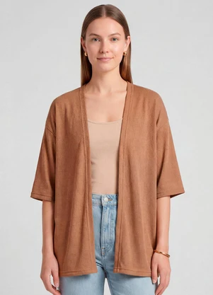 Infinita Cor - Kimono Feminino Marrom - INFINITA COR