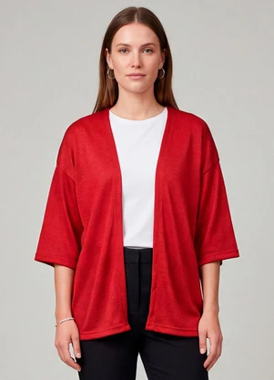 Infinita Cor - Kimono Feminino Vermelho - INFINITA COR