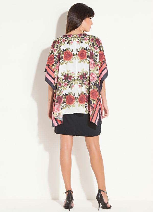 Quintess - Kimono Floral Amplo com Abertura Lateral 10