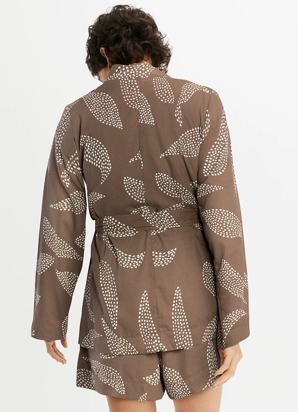 bonprix - Kimono Folhagem Pontilhada em Linho 5