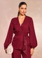 Doce Trama - Kimono Jardim Decor em Plano Linen Roxo - variação: Roxo