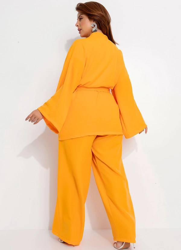 Quintess - Kimono Laranja em Crepe Plano 14