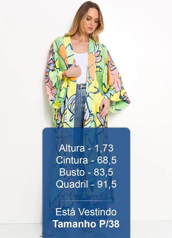 Farm - Kimono Longo em Viscose Verde 5