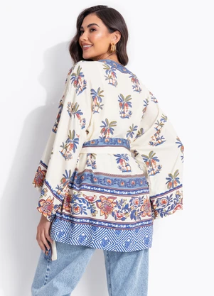 Farm - Kimono Luna Bege - FARM