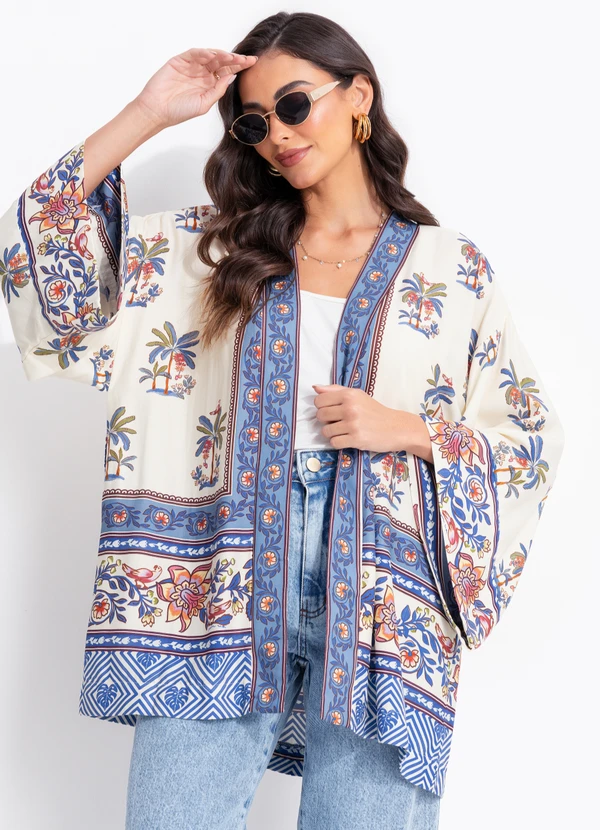 Farm - Kimono Luna Bege