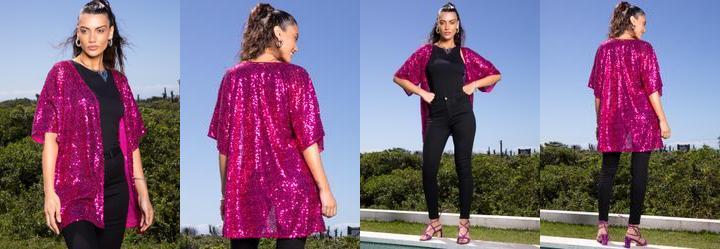 Kimono Magenta em Paet