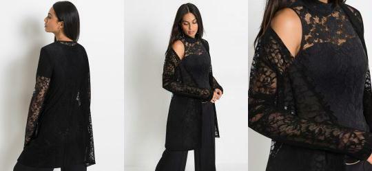 Kimono Manga Longa Preto