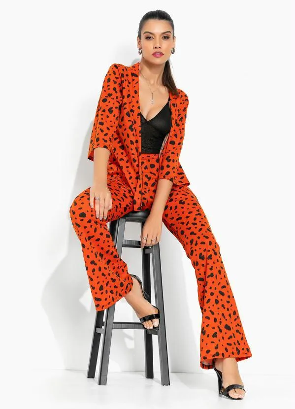 Moda Pop - Kimono Onça Laranja Aberto na Frente 5