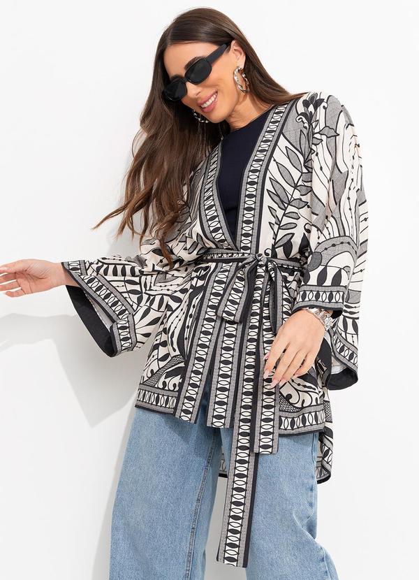 Farm - Kimono Rendeira Preto 3