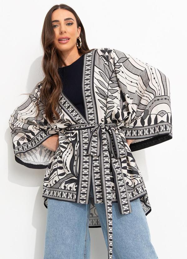 Farm - Kimono Rendeira Preto 4