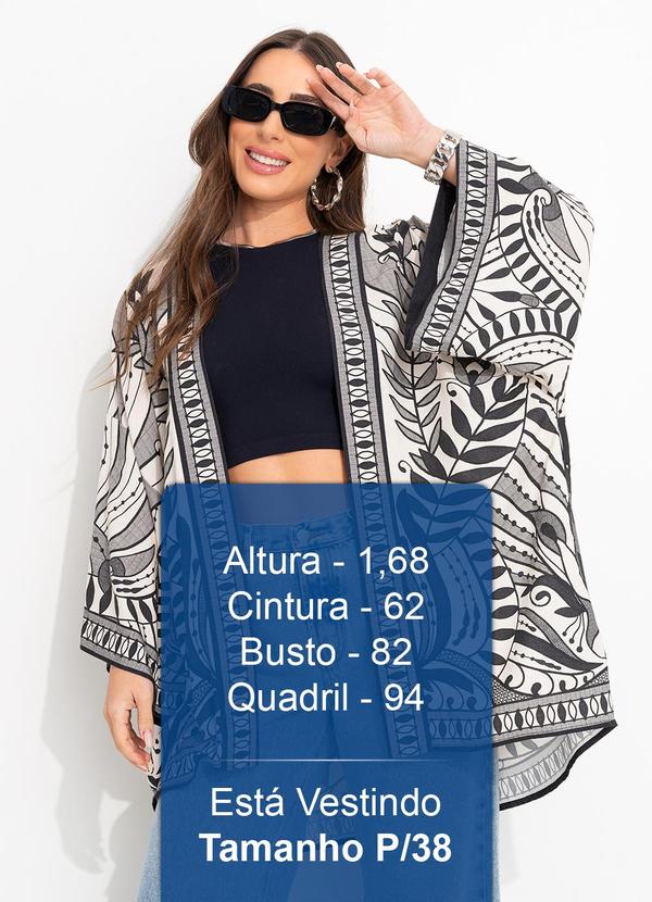 Farm - Kimono Rendeira Preto 5